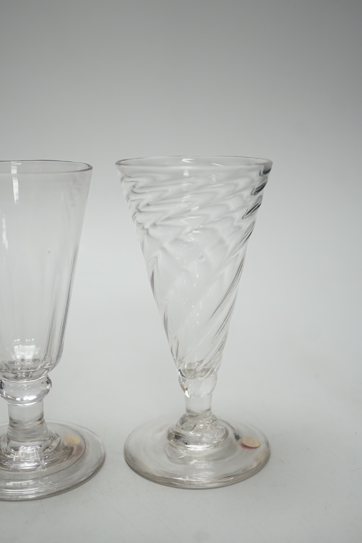 Five Georgian ale glasses. Tallest 13.5cm